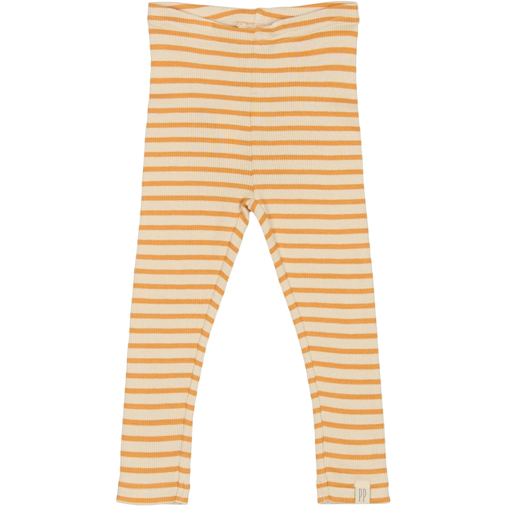 PETIT PIAO Legging Modal Striped Leggings Sunflower/off white