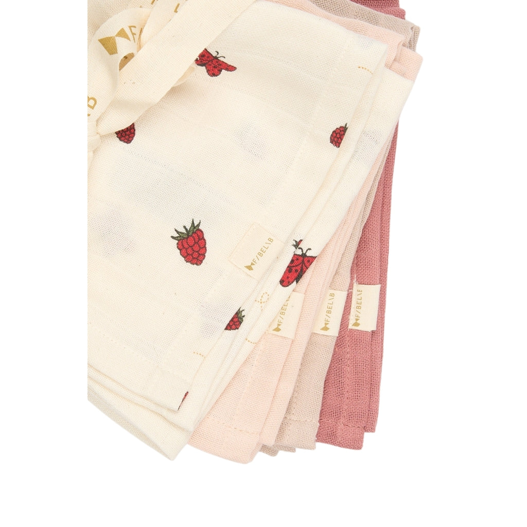 Fabelab Muslin 4-pack - Into The Garden Swaddles & Muslin Cloths Cement