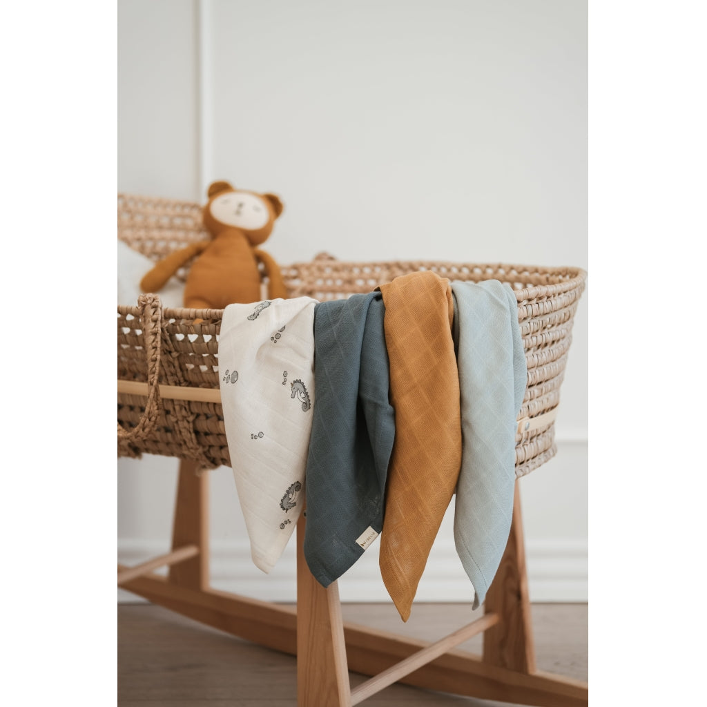 Fabelab Muslin 4-pack - Under The Sea Swaddles & Muslin Cloths
