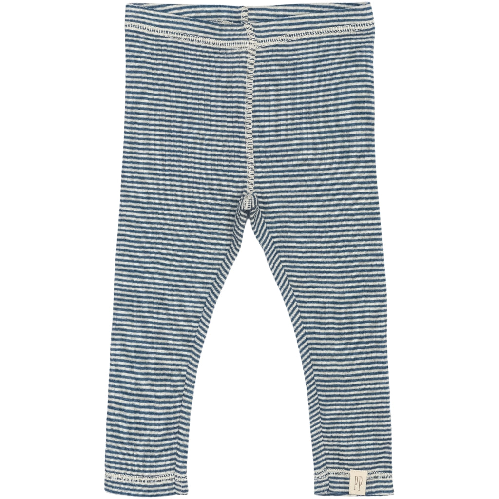 PETIT PIAO PPDante Leggings Merino Wool Striped Leggings Ensign blue/dark off white