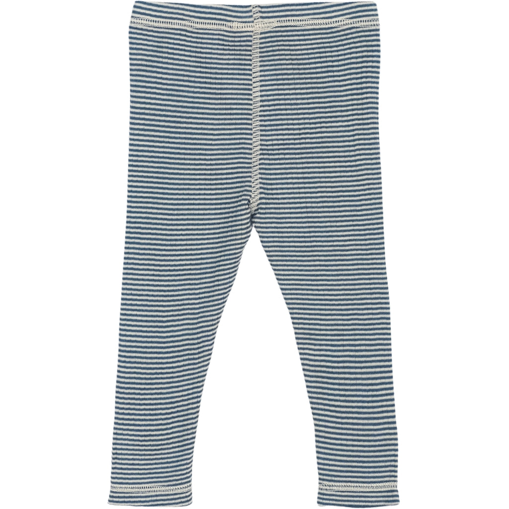 PETIT PIAO PPDante Leggings Merino Wool Striped Leggings Ensign blue/dark off white