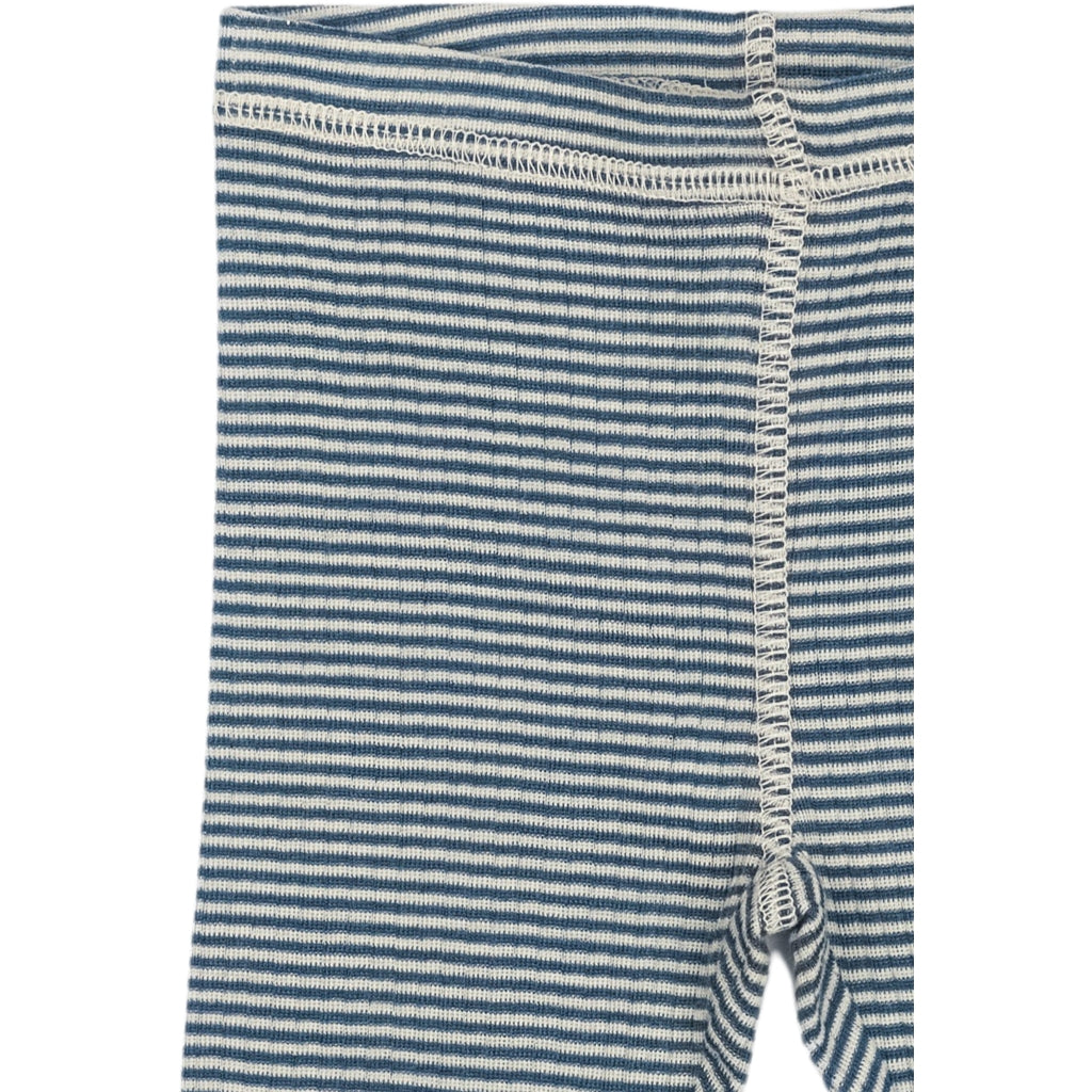 PETIT PIAO PPDante Leggings Merino Wool Striped Leggings Ensign blue/dark off white