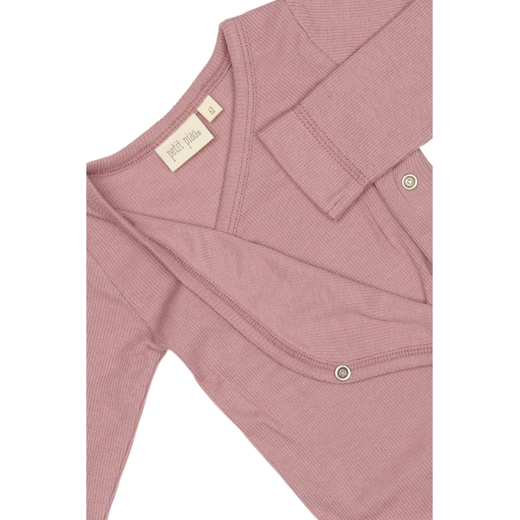 PETIT PIAO PPDi Body L/S fold over NB NOOS Bodystockings Nostalgic Rose