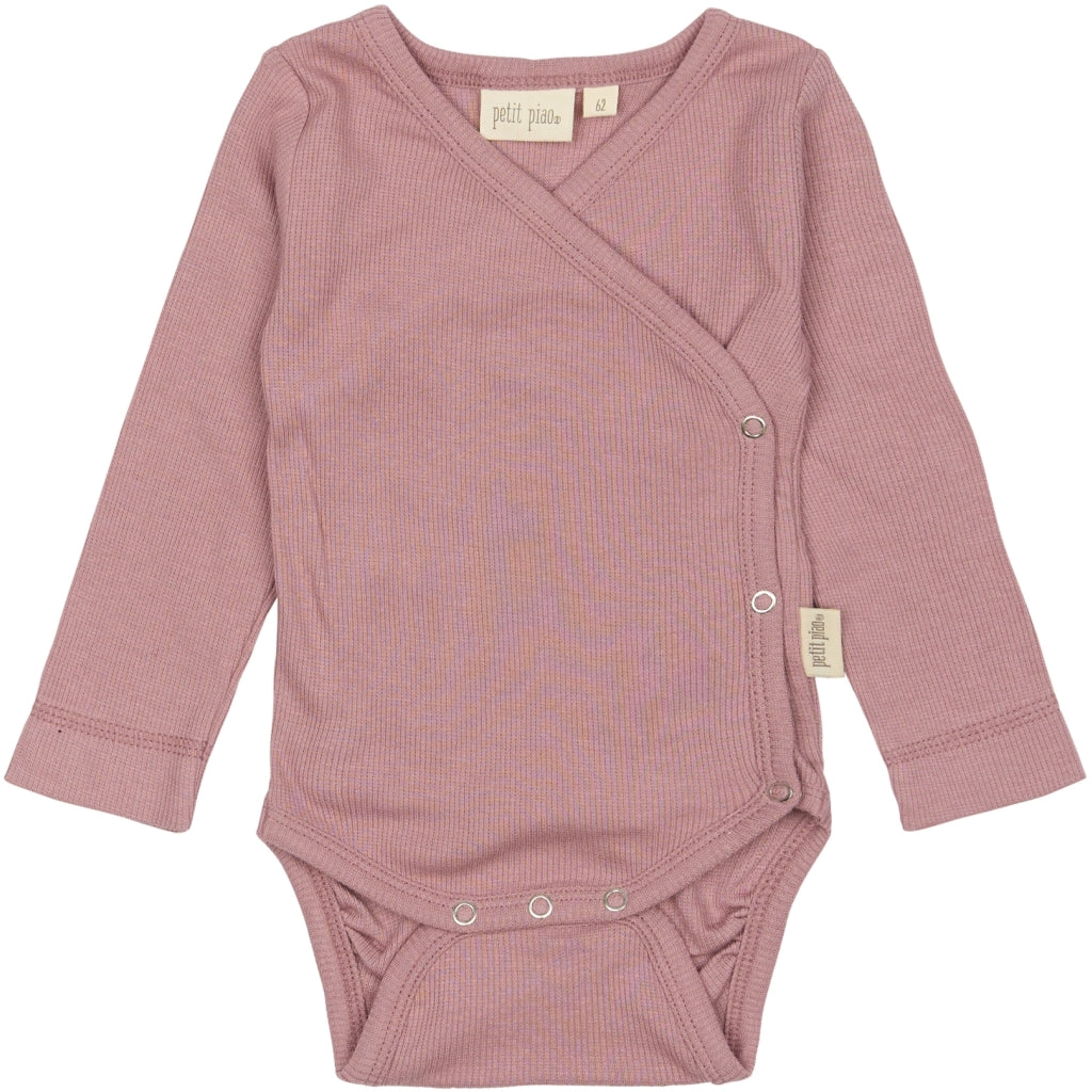 PETIT PIAO PPDi Body L/S fold over NB NOOS Bodystockings Nostalgic Rose