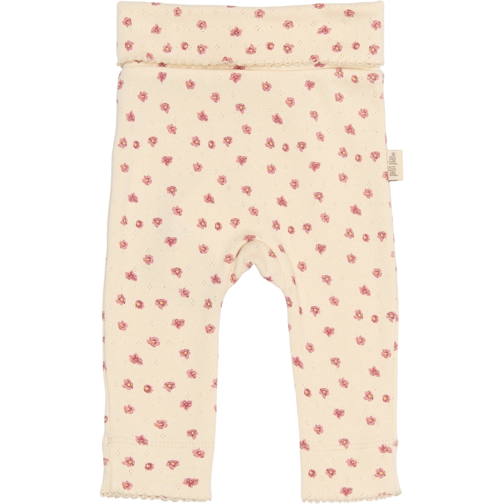 PETIT PIAO PPDia fold leggings pointel NB Leggings Autumn Anemone AOP
