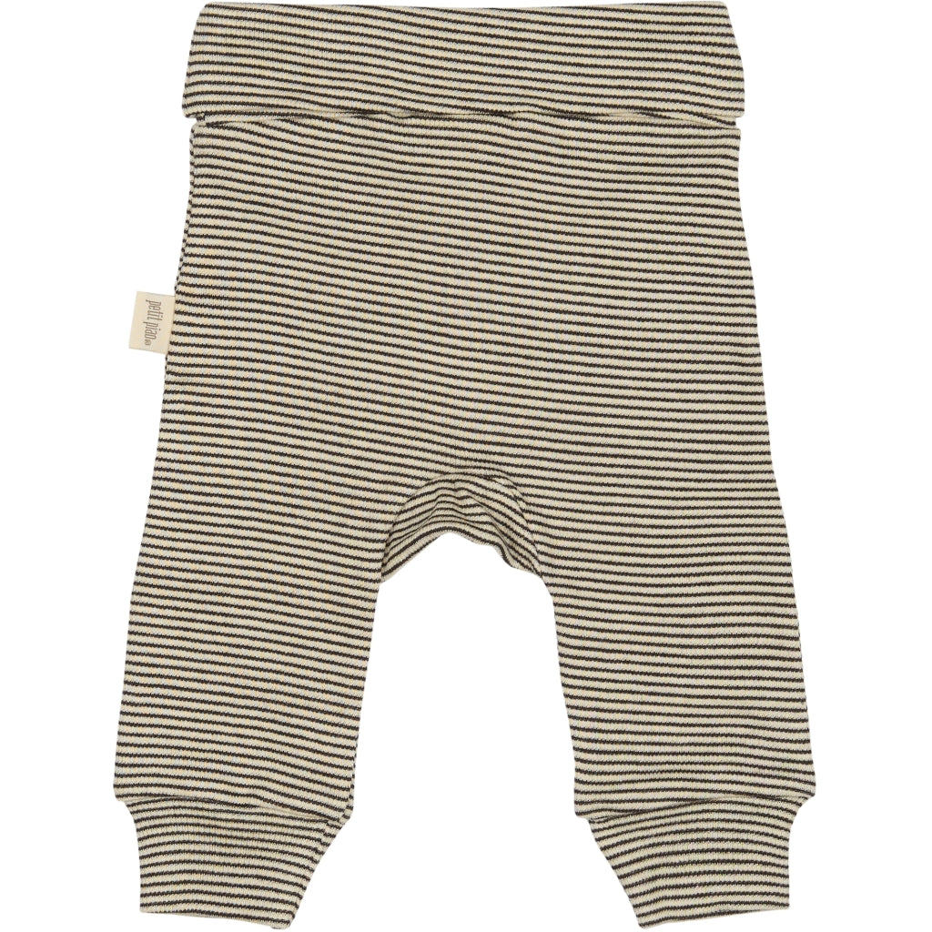 PETIT PIAO PPDian fold leggings stripe NB NOOS Leggings Coffee Bean/Dark Off White