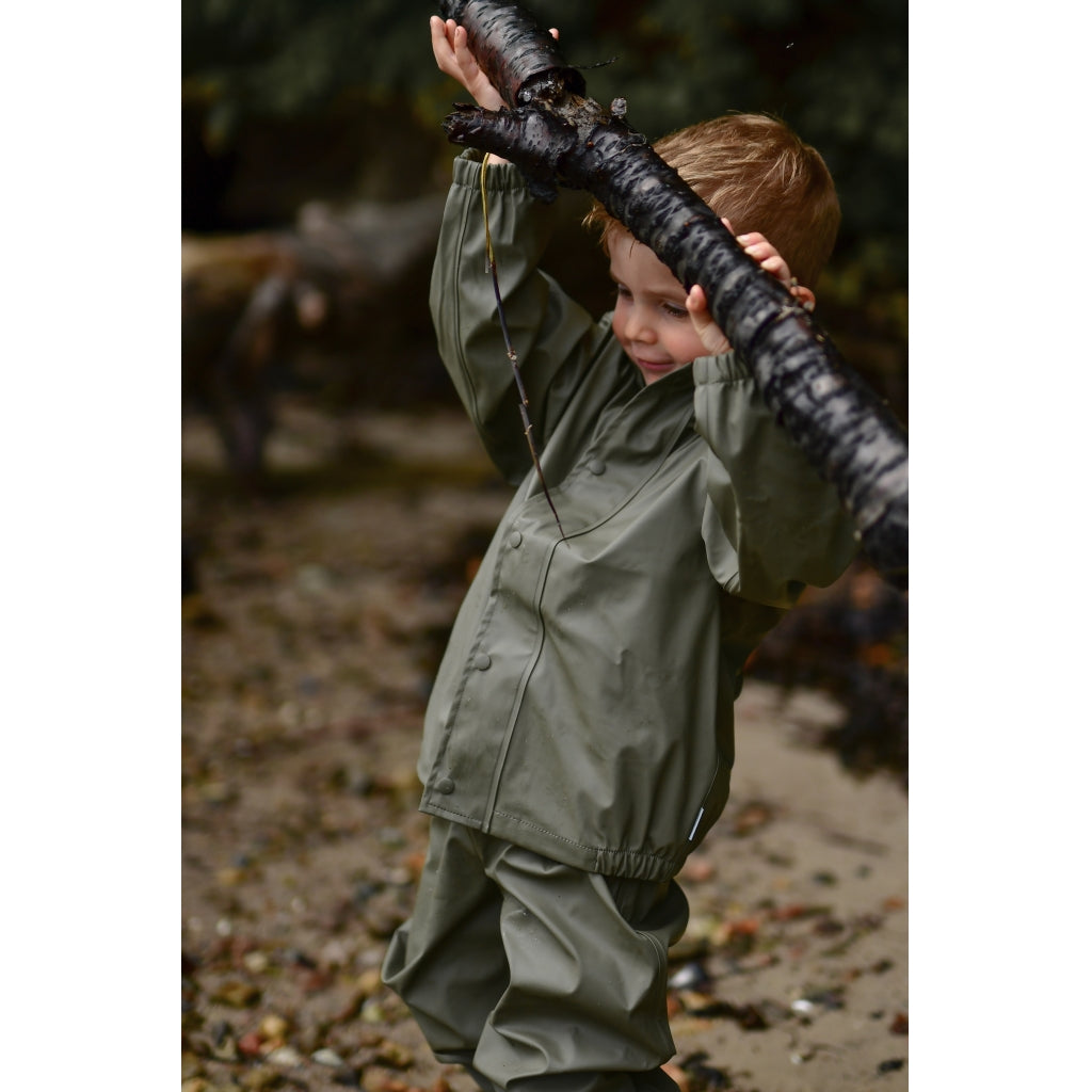 Mikk-Line PU Regntøj (Alm. Bukser) Regntøj Dusty Olive