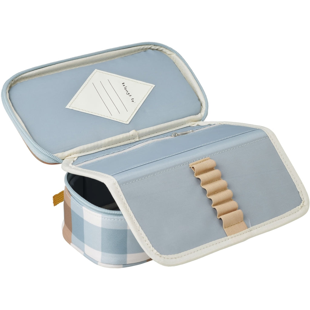 Fabelab Pencil Case - Cottage Blue Checks Bags & Backpacks Multi Print