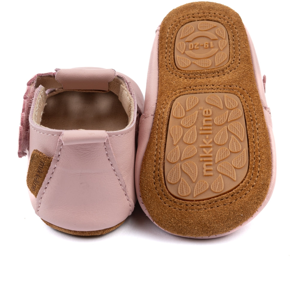 Mikk-Line Prewalker Læder Sandal m/ Hjerte Prewalker Adobe Rose