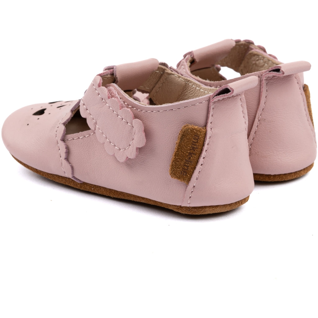Mikk-Line Prewalker Læder Sandal m/ Hjerte Prewalker Adobe Rose