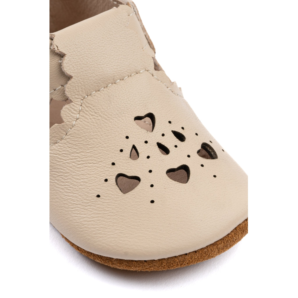 Mikk-Line Prewalker Læder Sandal m/ Hjerte Prewalker White Swan