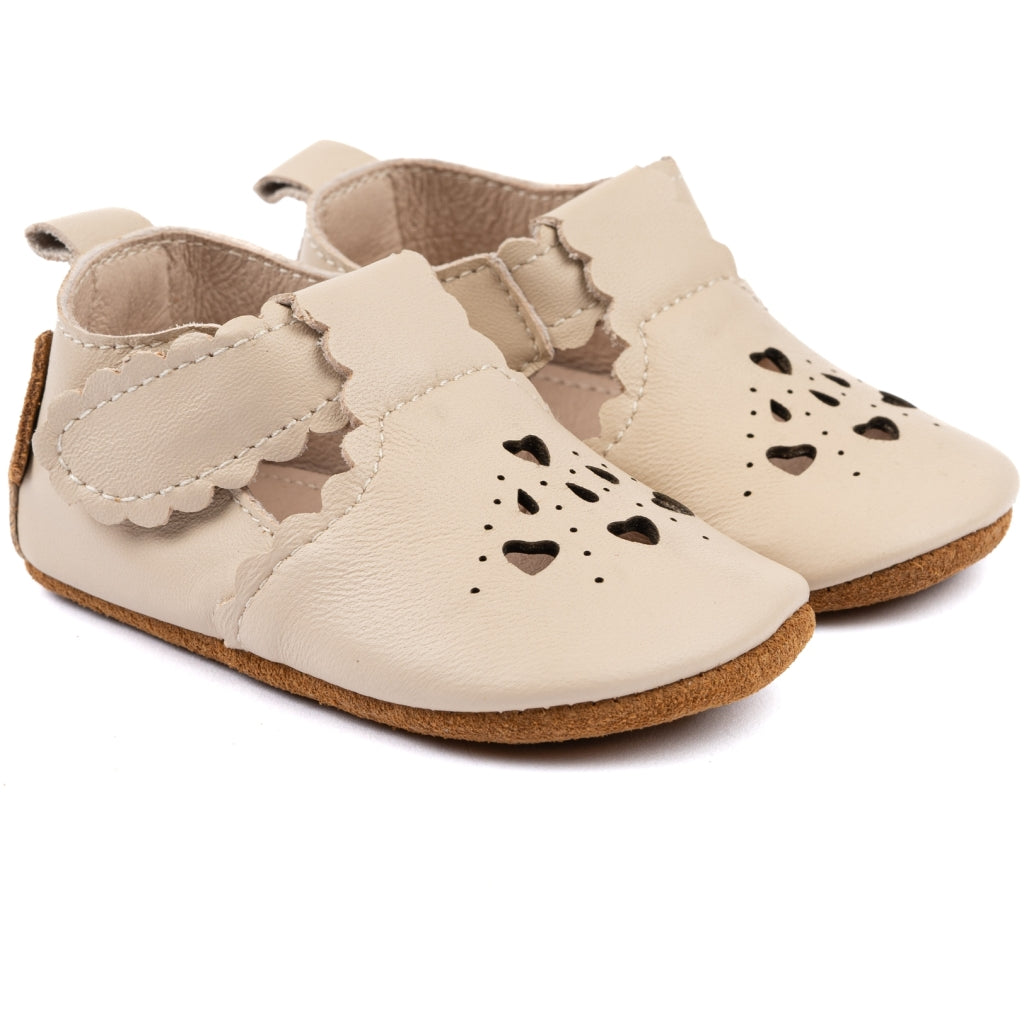 Mikk-Line Prewalker Læder Sandal m/ Hjerte Prewalker White Swan