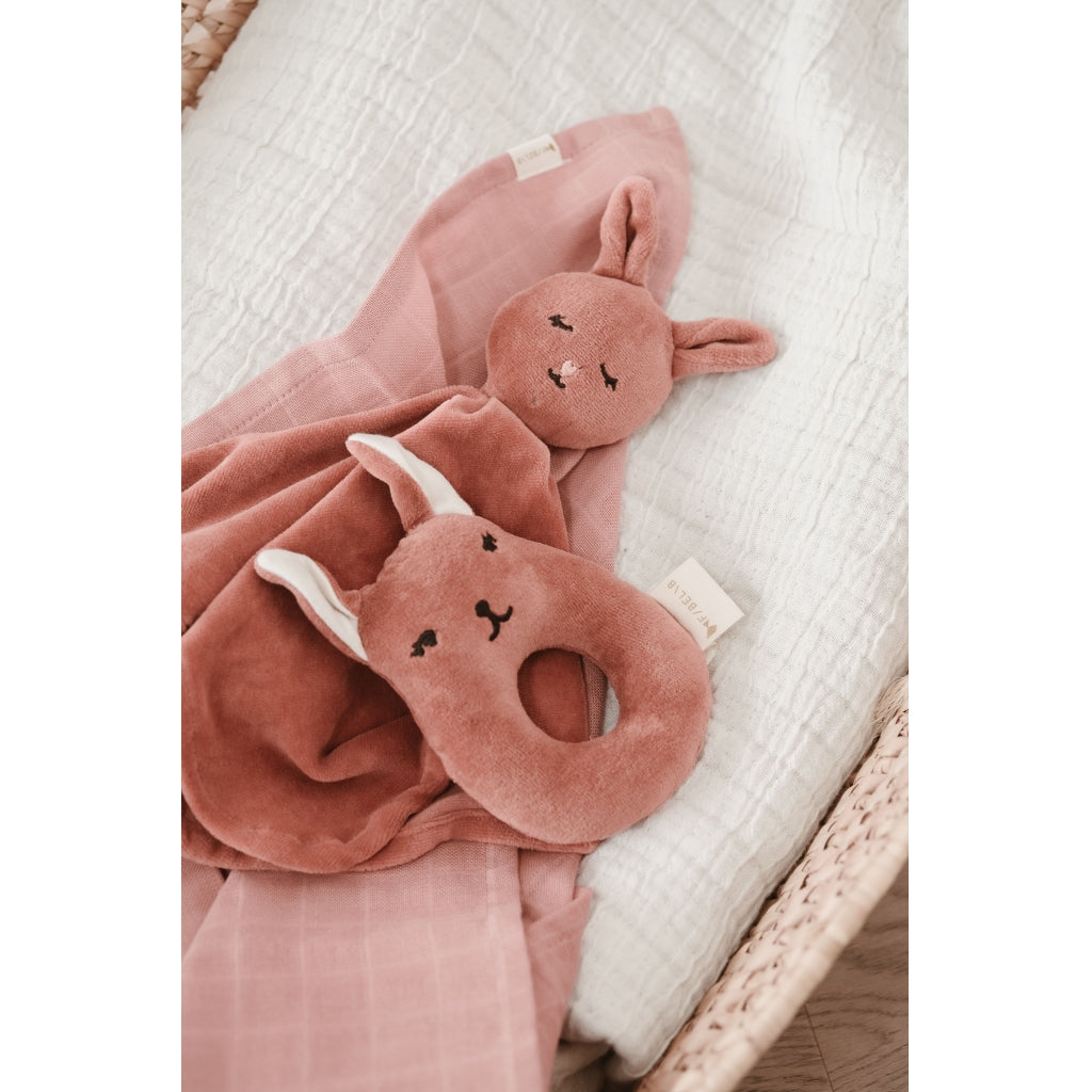 Fabelab Rattle - Bunny Baby Toys Ash Rose