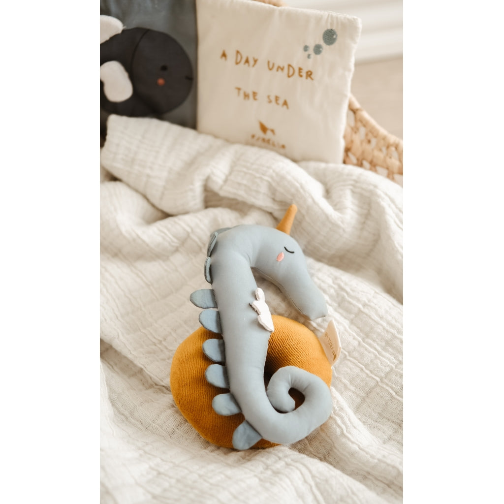Fabelab Rattle - Seahorse Baby Toys Slate