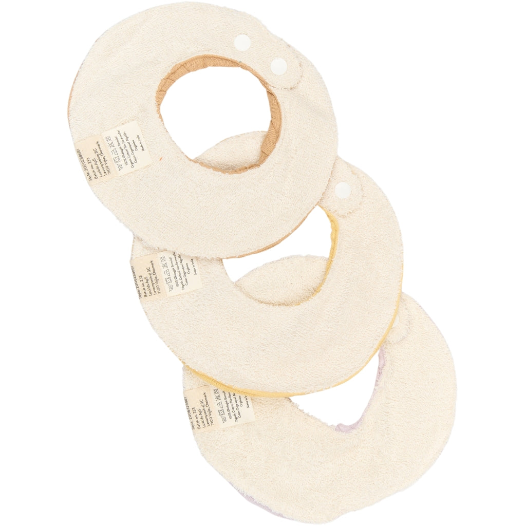 Fabelab Ruffle Bib - Star Dust - 3 pack Hagesmække og savlesmække Lilac