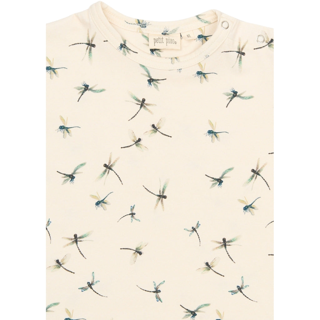 PETIT PIAO S/S Set Printed Set Dragonfly