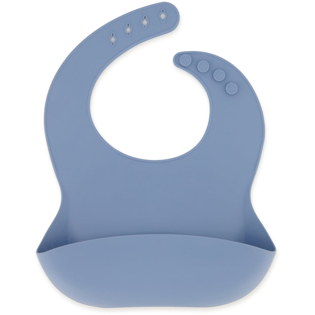 Mikk-Line Silikone Hagesmæk (2 Pak) Tableware Faded Denim