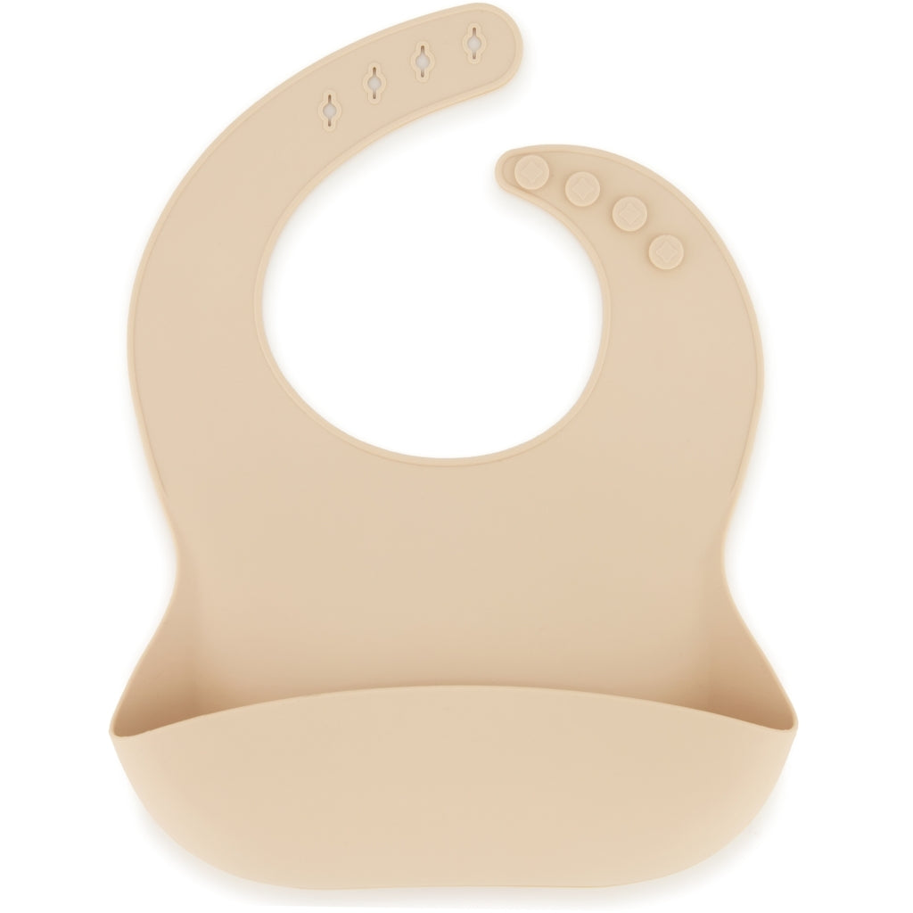 Mikk-Line Silikone Hagesmæk (2 Pak) Tableware WhiteSwan/Brownsugar