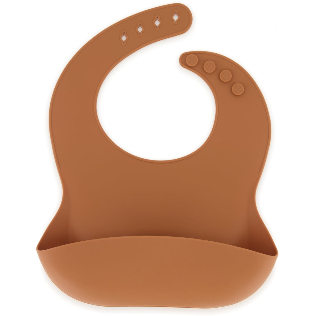 Mikk-Line Silikone Hagesmæk (2 Pak) Tableware WhiteSwan/Brownsugar