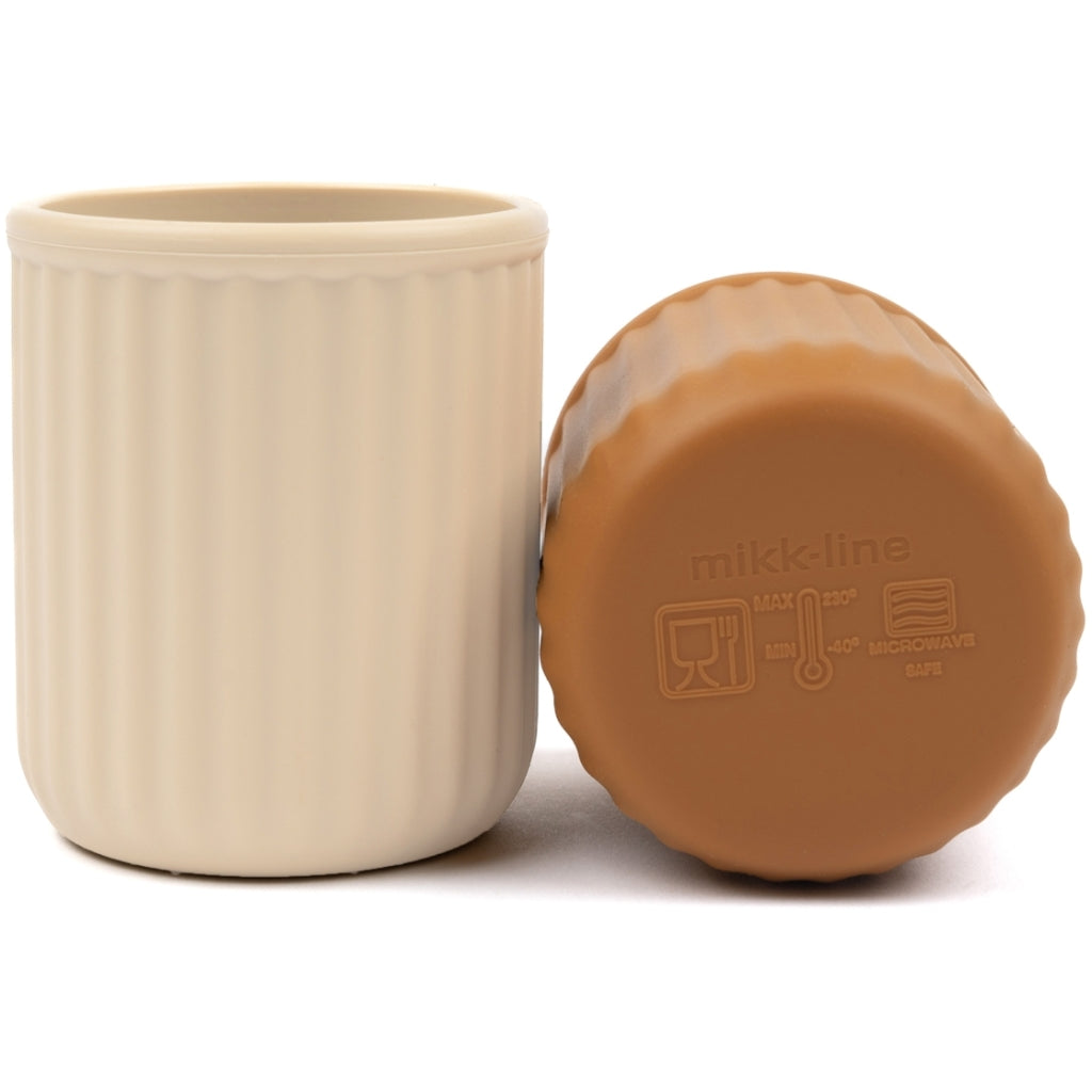 Mikk-Line Silikone Kopper (2 Pak) Tableware WhiteSwan/Brownsugar