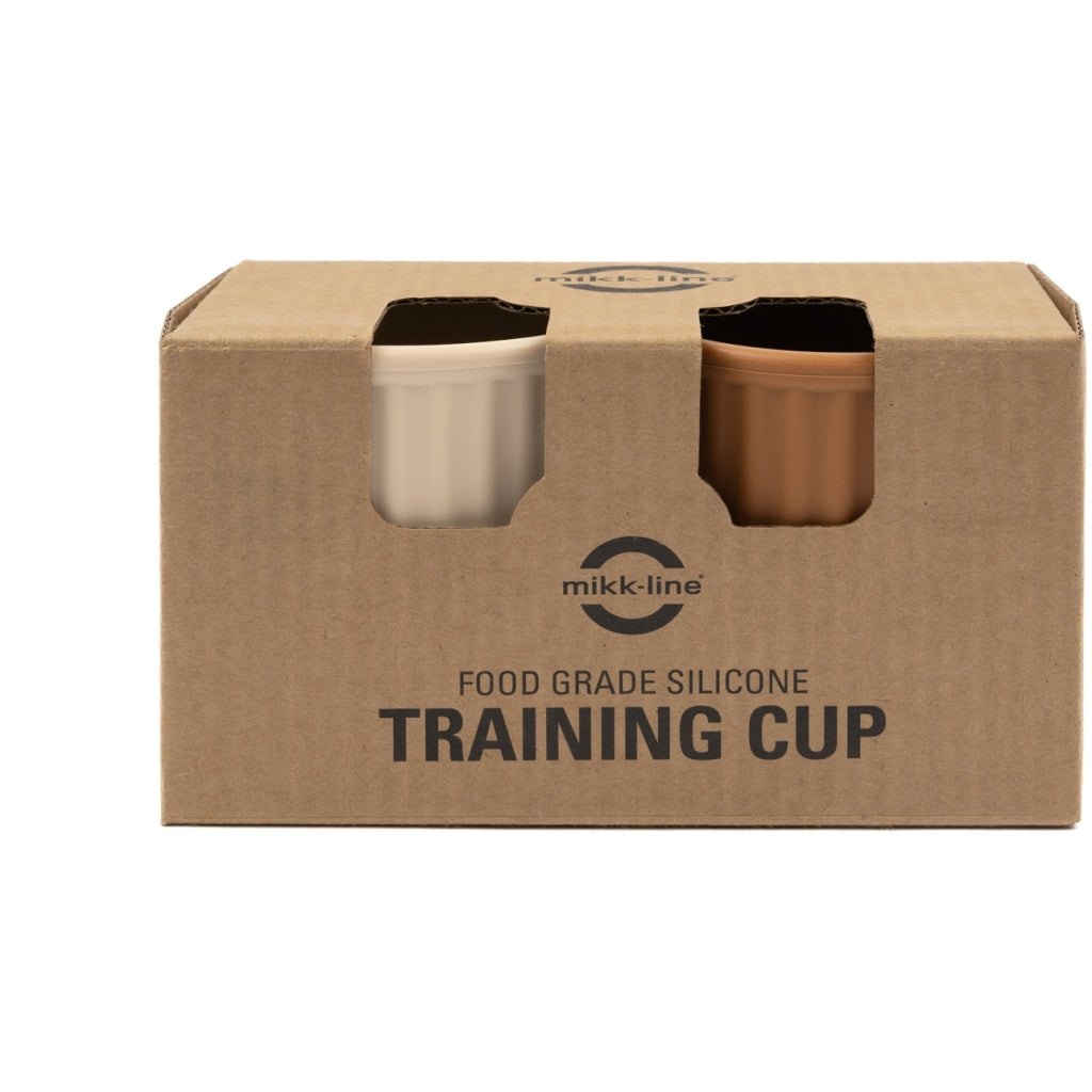 Mikk-Line Silikone Kopper (2 Pak) Tableware WhiteSwan/Brownsugar