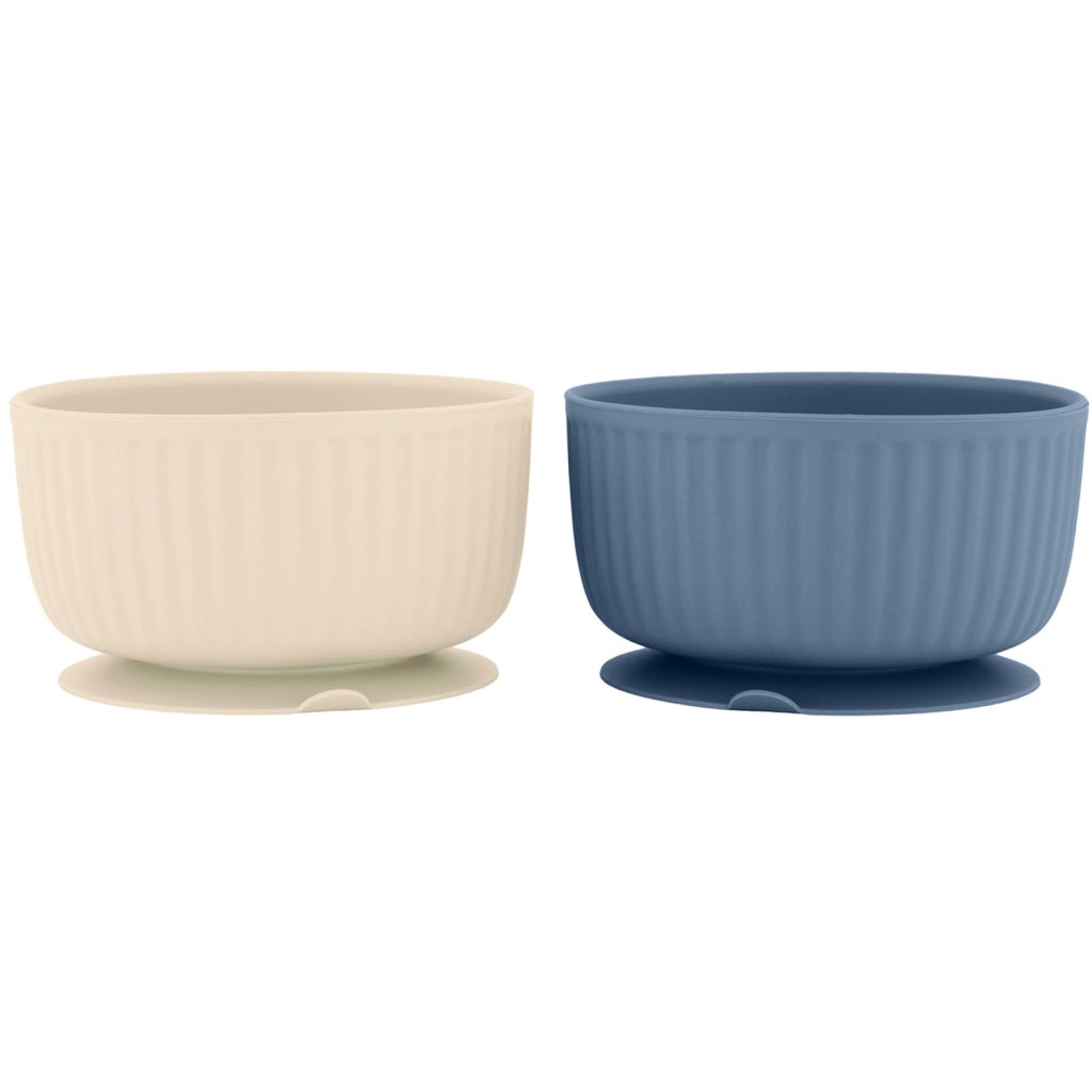 Mikk-Line Silikone Skåle (2 Pak) Tableware Faded Denim