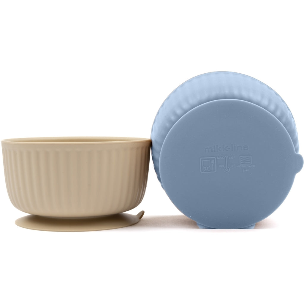 Mikk-Line Silikone Skåle (2 Pak) Tableware Faded Denim