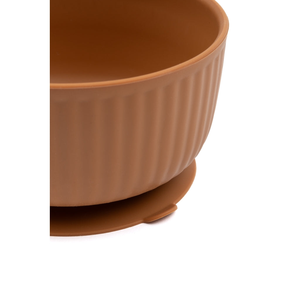 Mikk-Line Silikone Skåle (2 Pak) Tableware WhiteSwan/Brownsugar