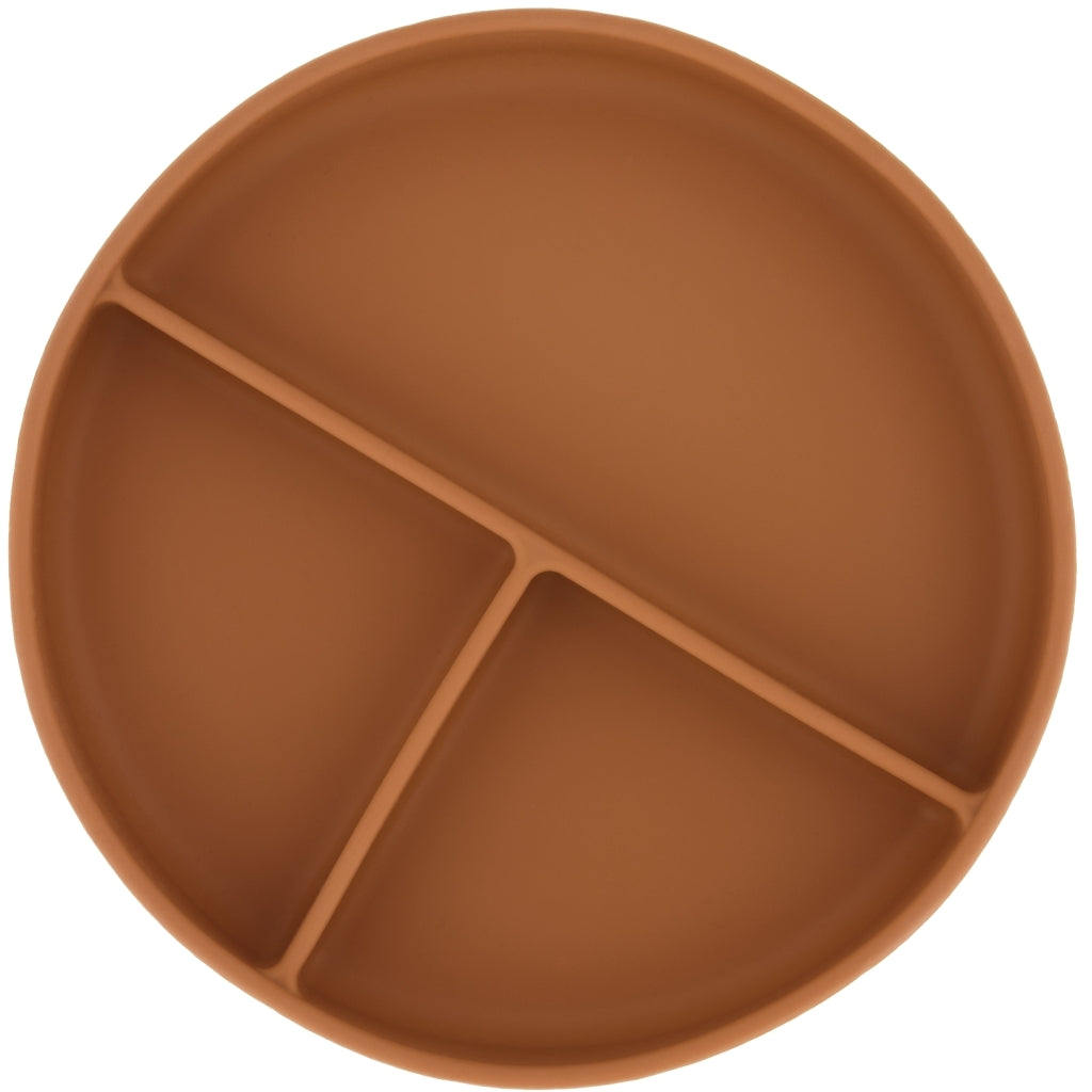 Mikk-Line Silikone Tallerken Tableware Brown sugar