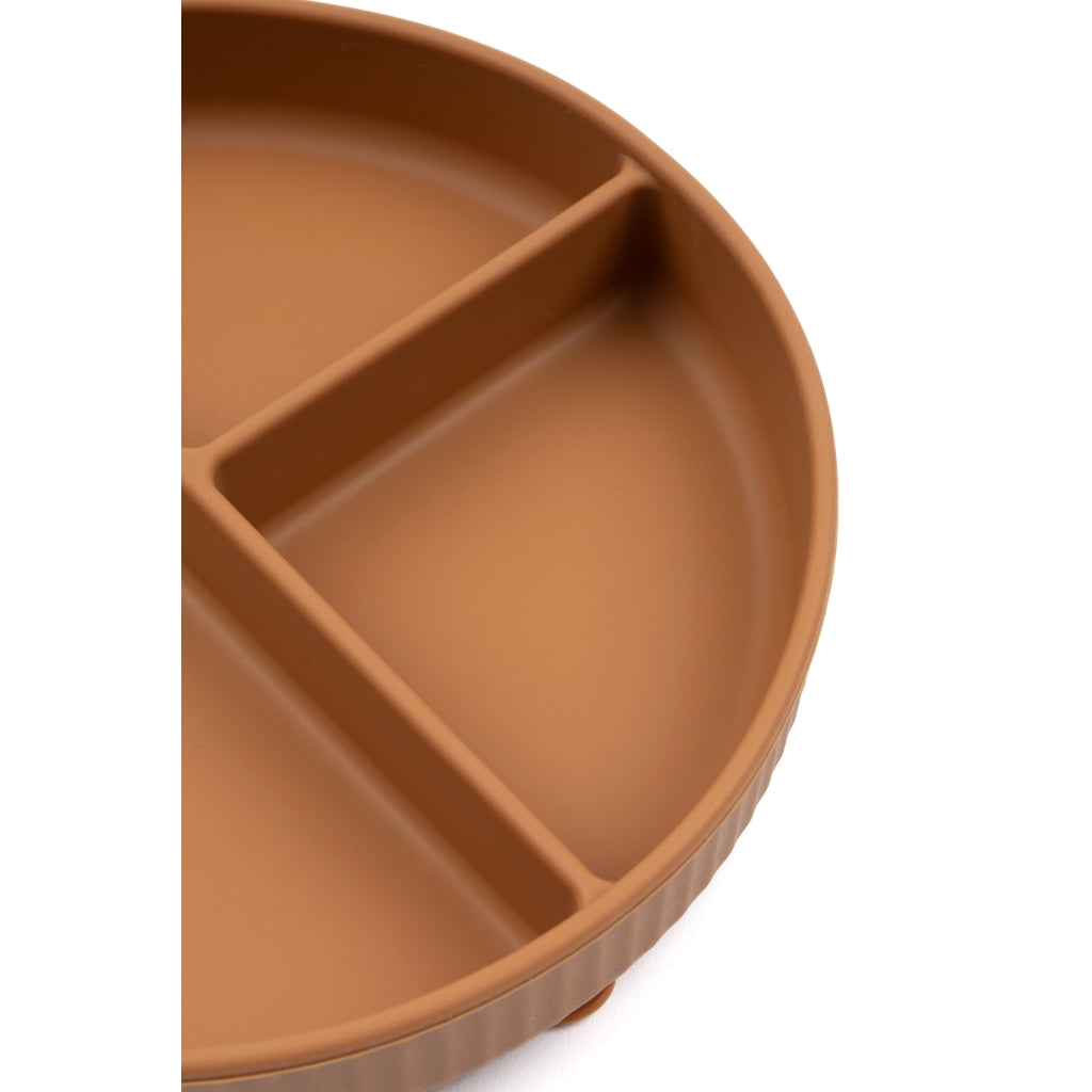 Mikk-Line Silikone Tallerken Tableware Brown sugar