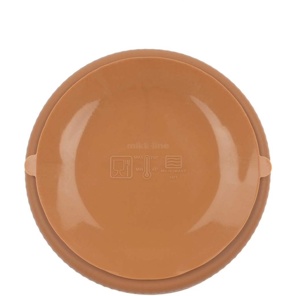 Mikk-Line Silikone Tallerken Tableware Brown sugar