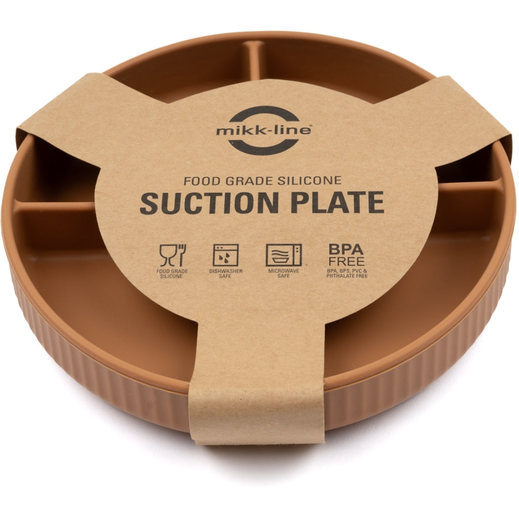 Mikk-Line Silikone Tallerken Tableware Brown sugar