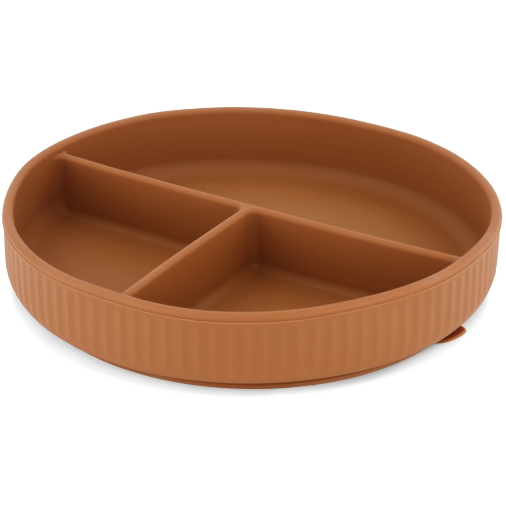 Mikk-Line Silikone Tallerken Tableware Brown sugar