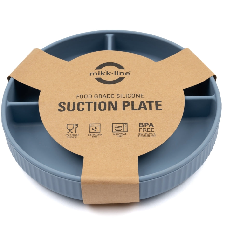 Mikk-Line Silikone Tallerken Tableware Faded Denim