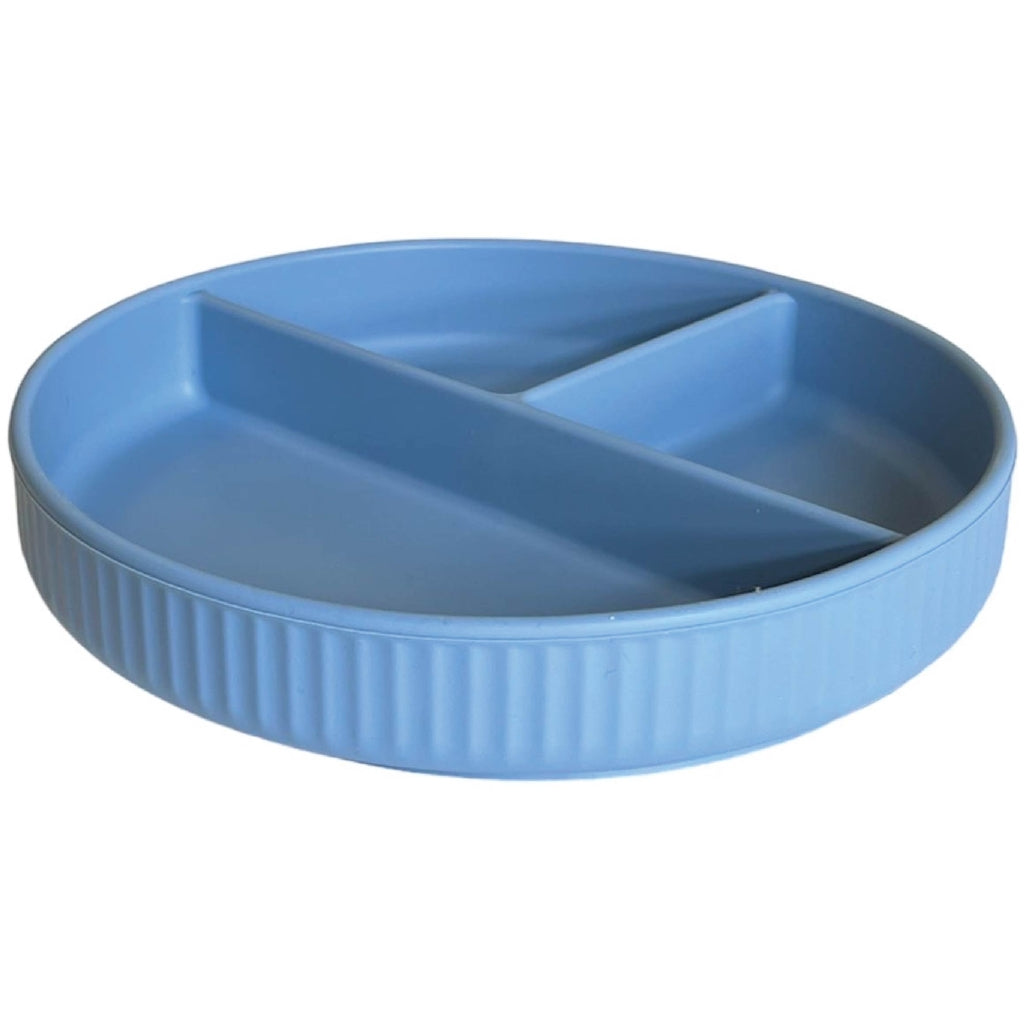 Mikk-Line Silikone Tallerken Tableware Faded Denim