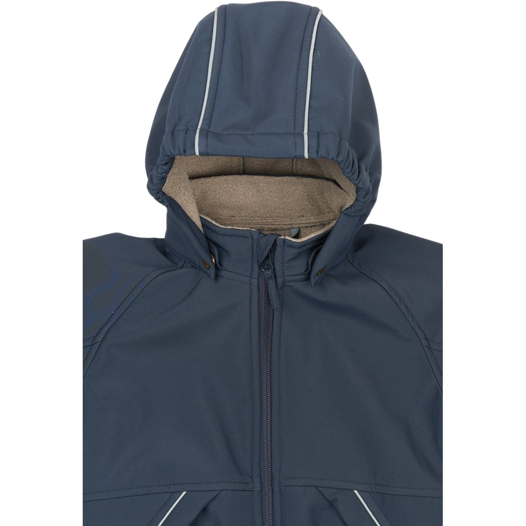 Mikk-Line Softshell Jakke (Ensfarvet) Softshell tøj Blue Nights