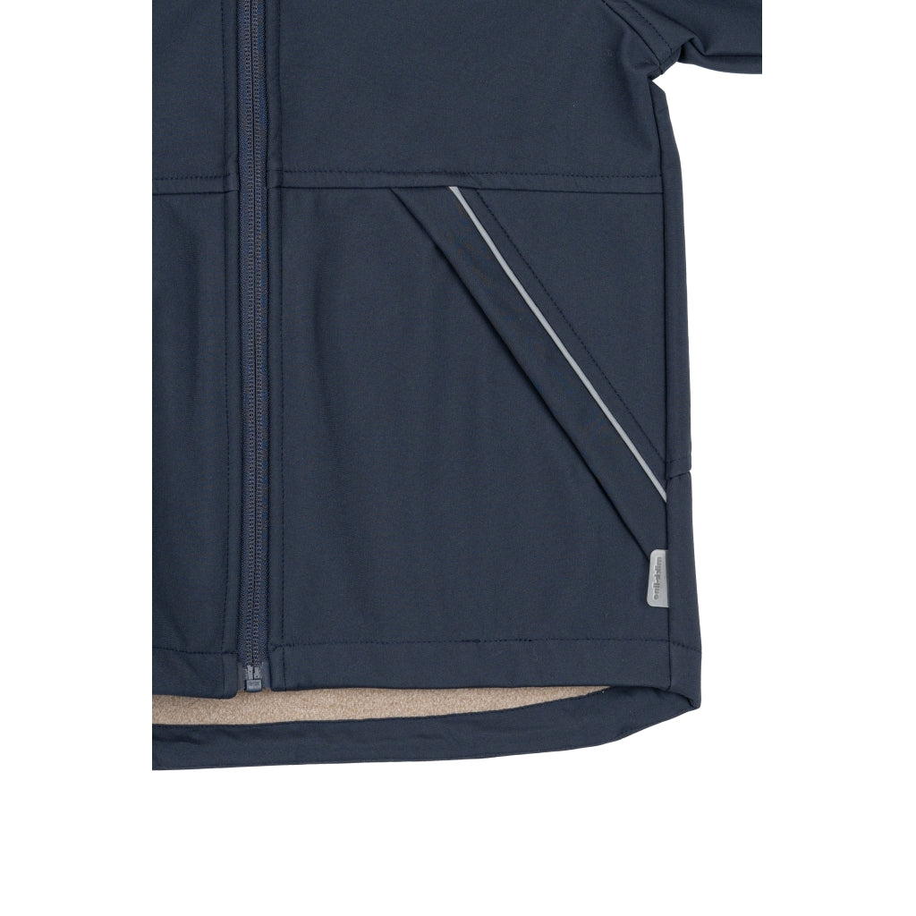 Mikk-Line Softshell Jakke (Ensfarvet) Softshell tøj Blue Nights