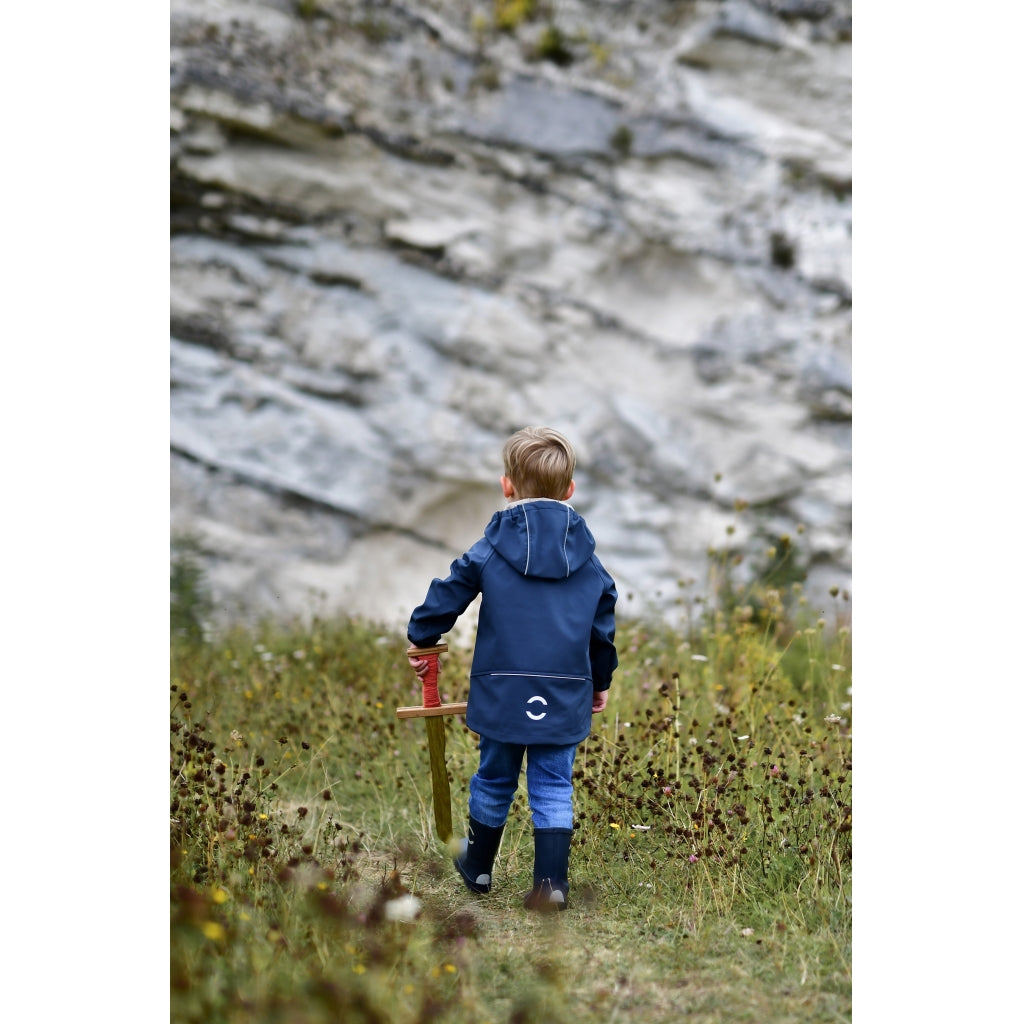 Mikk-Line Softshell Jakke (Ensfarvet) Softshell tøj Blue Nights