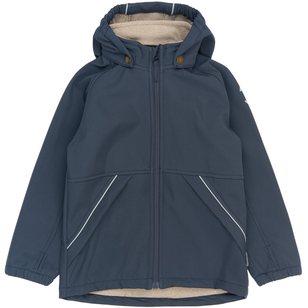 Mikk-Line Softshell Jakke (Ensfarvet) Softshell tøj Blue Nights