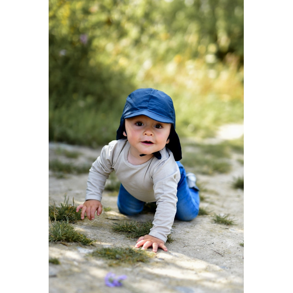 Mikk-Line Solkasket Lang (Ensfarvet) Huer Blue Nights