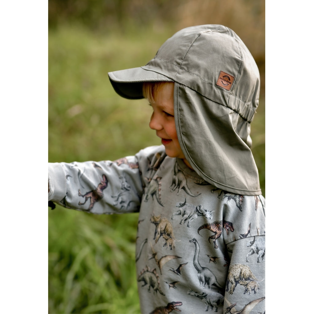 Mikk-Line Solkasket Lang (Ensfarvet) Huer Dusty Olive