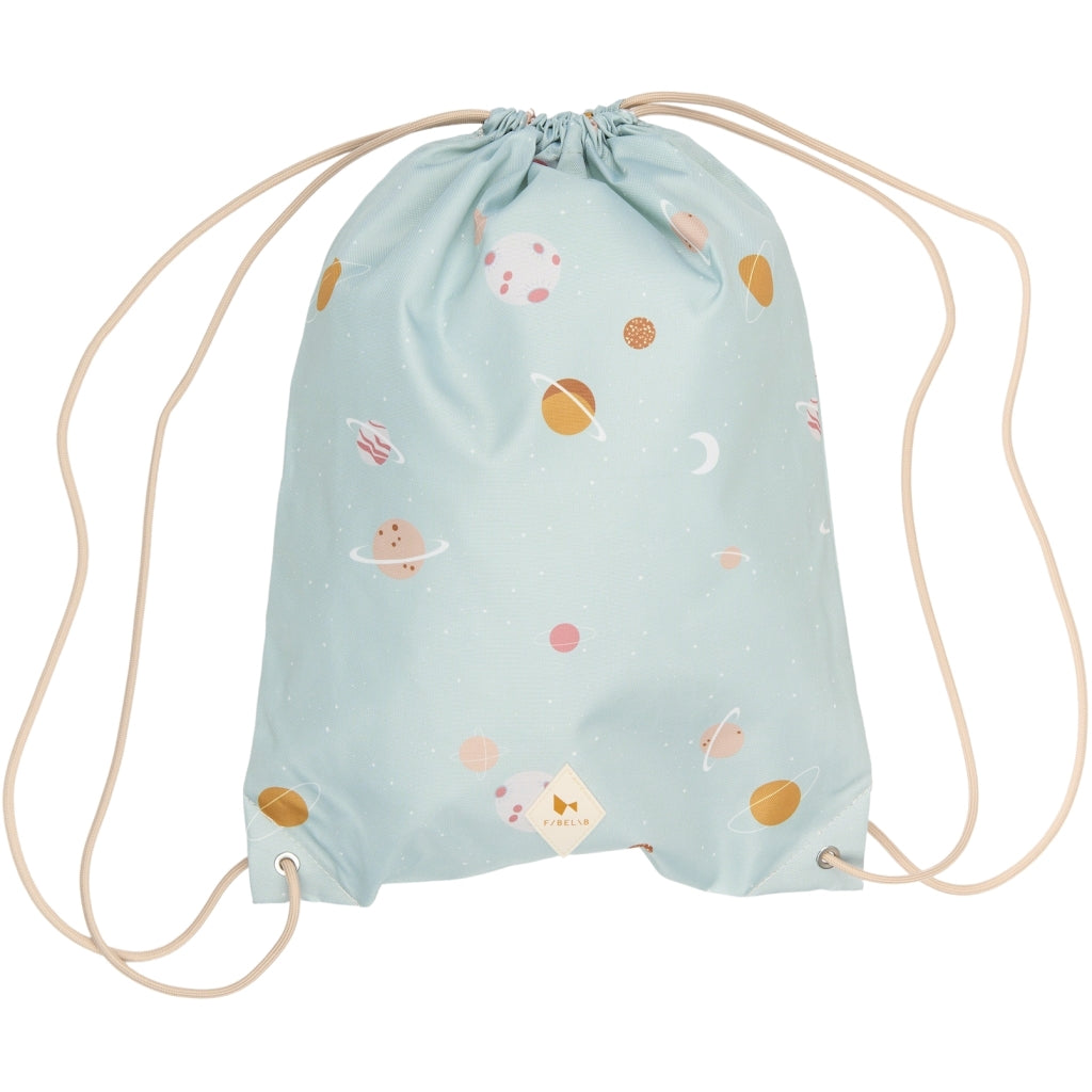 Fabelab String Bag - Planetary - Cottage Blue Bags & Backpacks Multi Print
