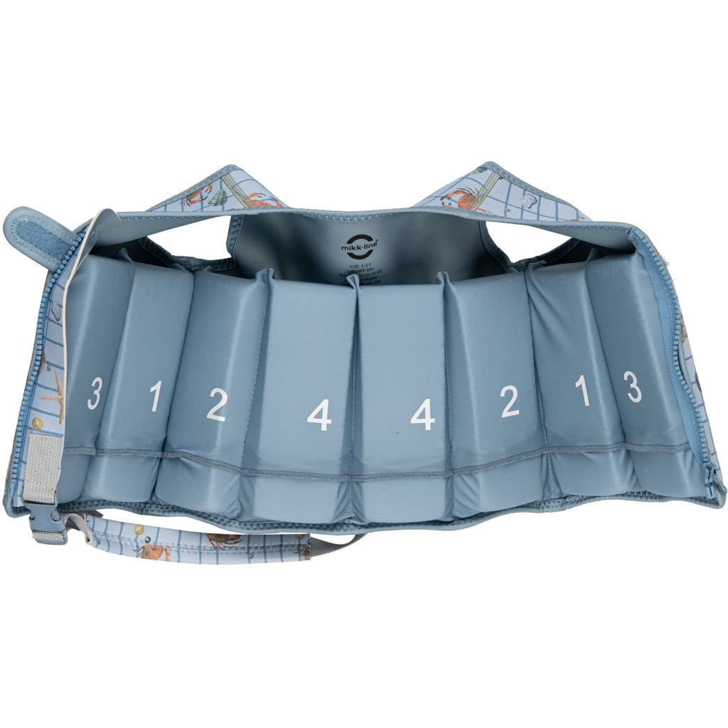 Mikk-Line Svømmevest (Mønstret) Badetøj Faded Denim
