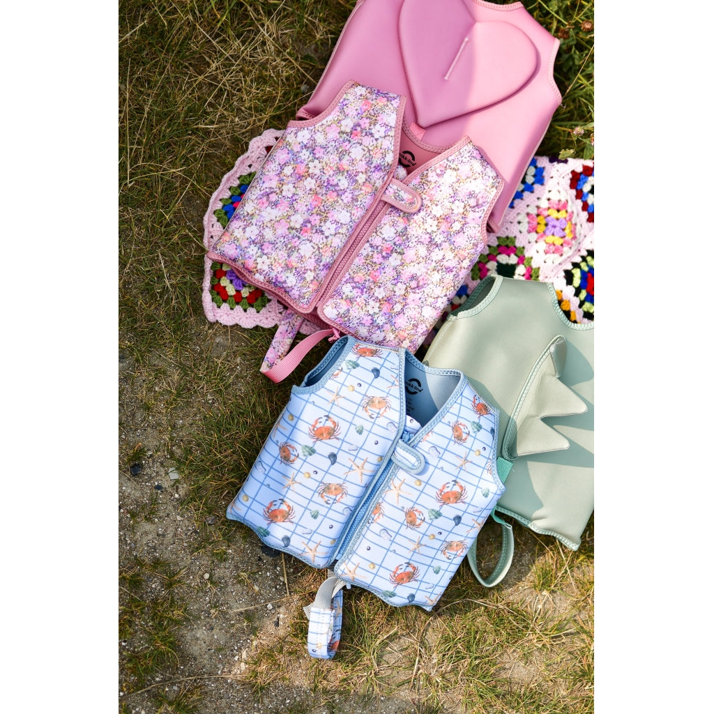 Mikk-Line Svømmevest (Mønstret) Badetøj Faded Denim