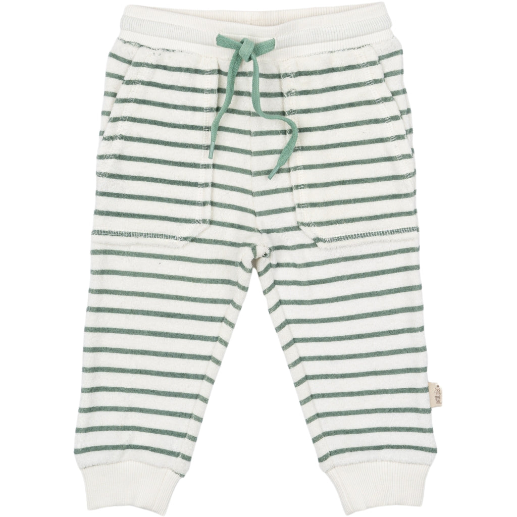 PETIT PIAO Sweat Pants Line Bukser Off white/green