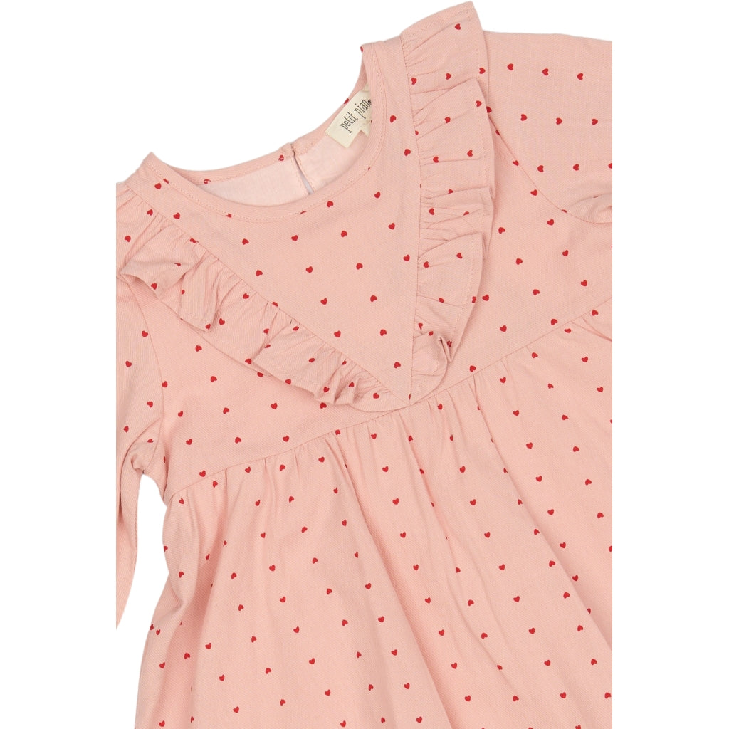 PETIT PIAO Sweat Shirt Motif Kjoler Pink heart