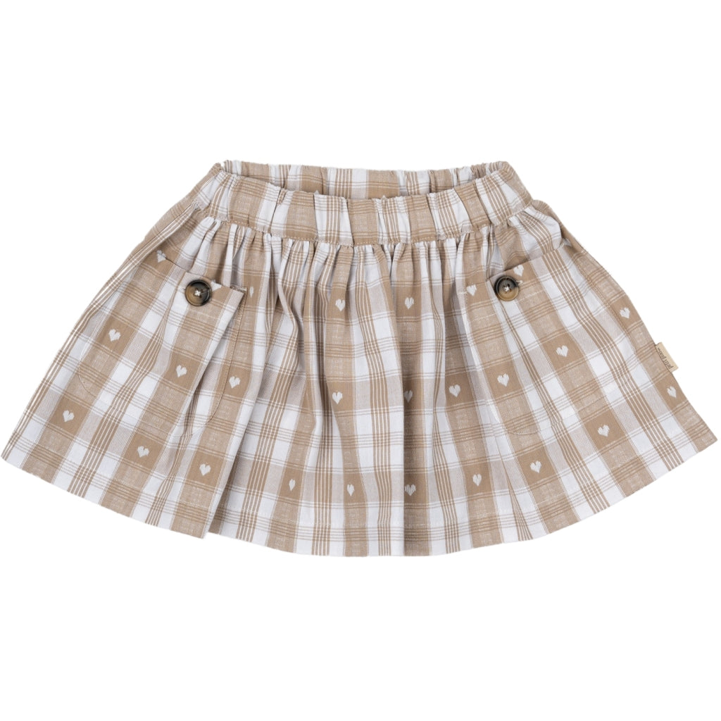 PETIT PIAO Sweat Shirt Motif Nederdel Off white heart