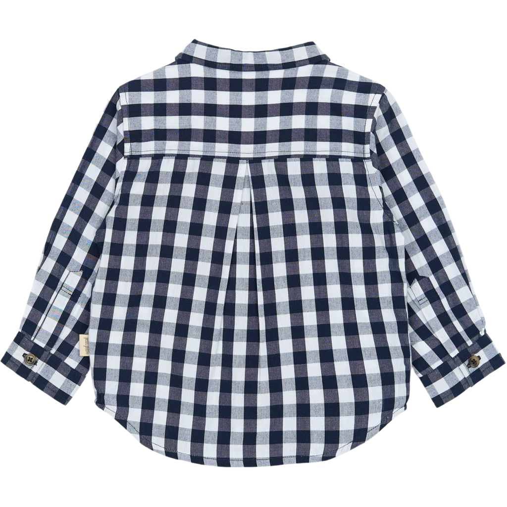 PETIT PIAO Sweat Shirt Motif Skjorter BLUE CHECK
