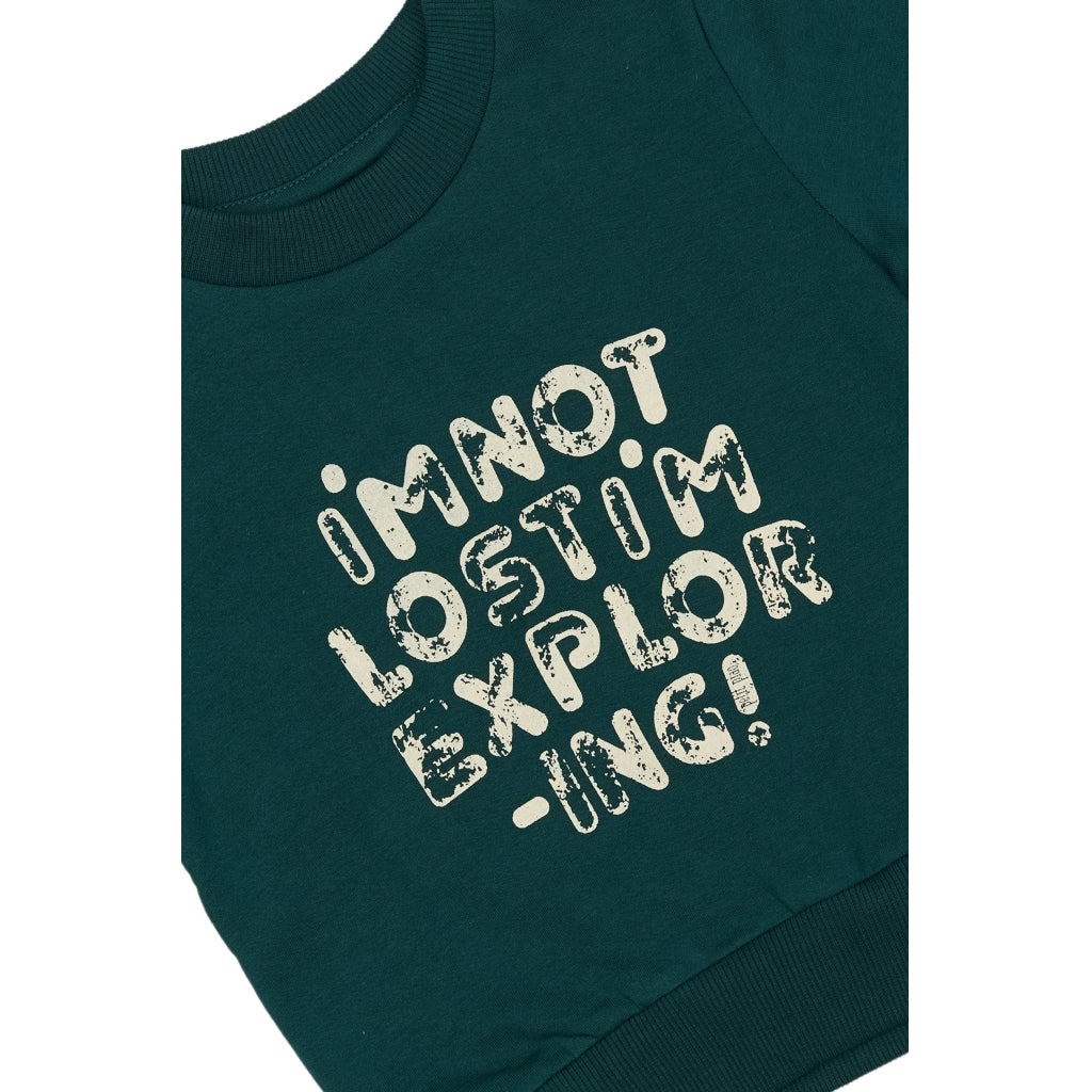 PETIT PIAO Sweat Shirt Motif Sweatshirt Dark Sea