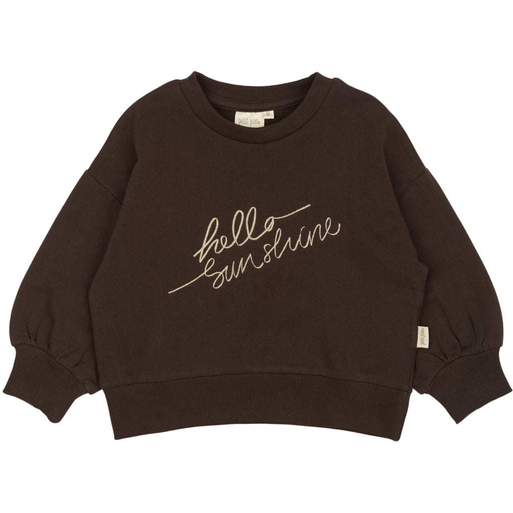 PETIT PIAO Sweat Shirt Motif Sweatshirt Coffee Bean